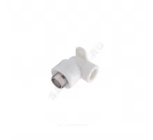 Угольник PP-R комбинированный белый Дн 25х1/2" НР с креплением PRO VALFEX 10121025-PRO