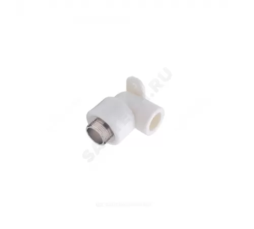 Угольник PP-R комбинированный белый Дн 25х1/2" НР с креплением PRO VALFEX 10121025-PRO