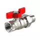 Кран шаровой латунь хром R259D Ду 20х25 Ру35 ВР/"американка" бабочка красная переходн Giacomini R259X006