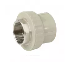 Муфта PP-R комбинированная под ключ серая Дн 50х1 1/2" ВР VALFEX 10134050Г