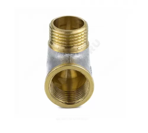 Угольник латунь никель Ду 15 (1/2") ВР/НР 9002 ГОСТ 32585-2013 Aquasfera 9002-01