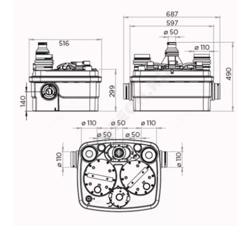 Установка канализационная SANICUBIC 2 CLASSIC IP68 NM SFA Установка канализационная SANICUBIC 2 CLASSIC IP68 NM SFA