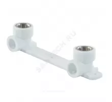 Планка PP-R монтажная белая Дн 20х1/2" ВР под смеситель с водорозетками VALFEX 10124020