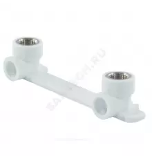 Планка PP-R монтажная белая Дн 20х1/2" ВР под смеситель с водорозетками VALFEX 10124020