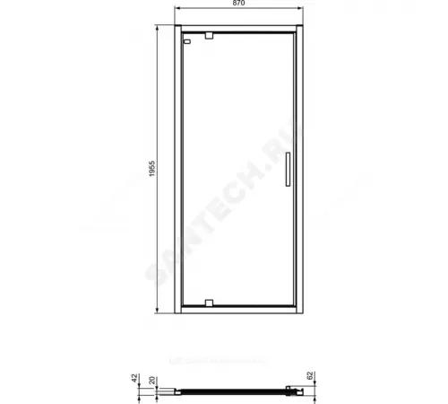 Дверь душевая CONNECT 2 PV Pivot 900 мм Ideal Standard K9270V3 Дверь душевая CONNECT 2 PV Pivot 900 мм Ideal Standard K9270V3