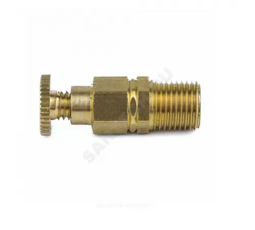 Кран Маевского ручной латунь 5006 М10х1,0 Ру10 НР с колпачком Aquasfera 5006-01