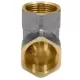 Угольник латунь никель Ду 25 (1") ВР/ВР 9001 ГОСТ 32585-2013 Aquasfera 9001-03