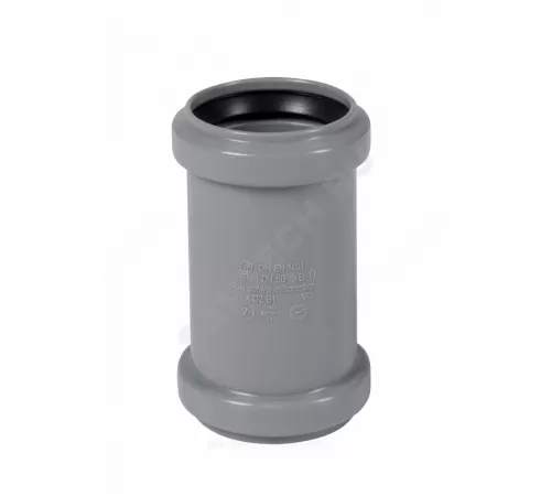 Муфта PP-H двухраструбная серая HT HTMM Дн 50 б/нап в/к Ostendorf 112510