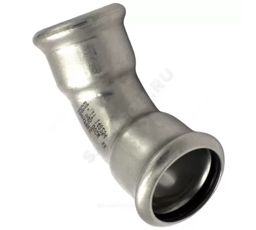 Отвод сталь нерж AISI 316L 45гр Дн 35 Ру16 пресс Inoxpres RM 181035450