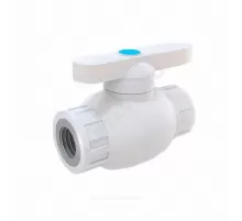 Кран шаровой PP-R полнопроходной белый Дн 25х3/4" ВР RTP (РосТурПласт) 21814