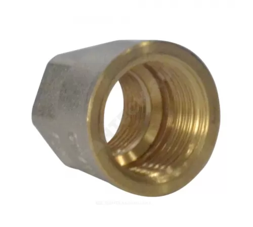 Муфта латунь никель переходная Ду 15х10 (1/2"х3/8") ВР/ВР 9019 ГОСТ 32585-2013 Aquasfera 9019-09