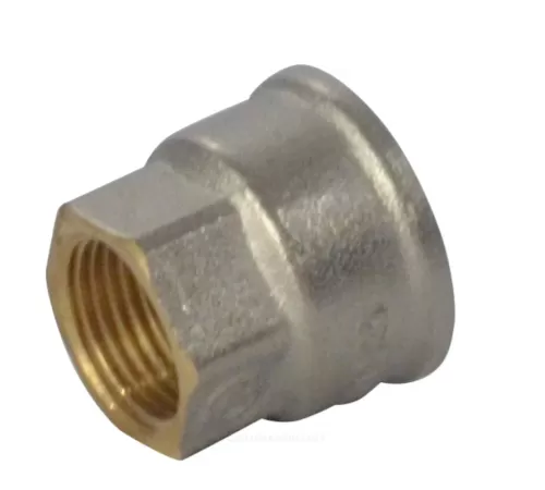 Муфта латунь никель переходная Ду 50х25 (2"х1") ВР/ВР 9019 ГОСТ 32585-2013 Aquasfera 9019-11