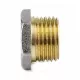 Заглушка латунь никель Ду 15 (1/2") НР 9017 ГОСТ 32585-2013 Aquasfera 9017-01