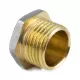 Заглушка латунь никель Ду 15 (1/2") НР 9017 ГОСТ 32585-2013 Aquasfera 9017-01