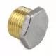 Заглушка латунь никель Ду 15 (1/2") НР 9017 ГОСТ 32585-2013 Aquasfera 9017-01