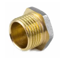 Заглушка латунь никель Ду 15 (1/2") НР 9017 ГОСТ 32585-2013 Aquasfera 9017-01