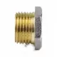 Заглушка латунь никель Ду 15 (1/2") НР 9017 ГОСТ 32585-2013 Aquasfera 9017-01