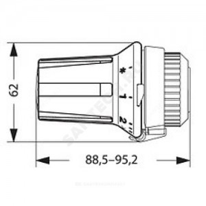 Элемент термостатический RTRW 7080 жид/нап клипс RTR (RA) 8-28oC Danfoss 013G7080