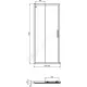 Дверь душевая CONNECT 2 Corner Square/Rectangular реверсивная 900х1950 мм Ideal Standard K9261EO .