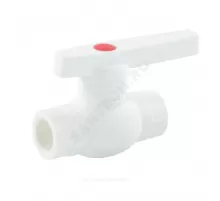 Кран шаровой PP-R белый Дн 25 внутренняя пайка OPTIMA VALFEX VALF 10145025