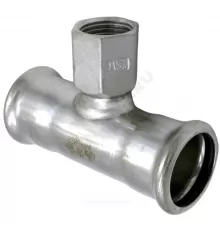 Тройник сталь нерж AISI 316L Дн 15х1/2"х15 Ру16 пресс/ВР Inoxpres RM 189102015