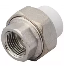 Муфта PP-R комбинированная разъемная белая Дн 20х3/4" ВР VALFEX 10155120