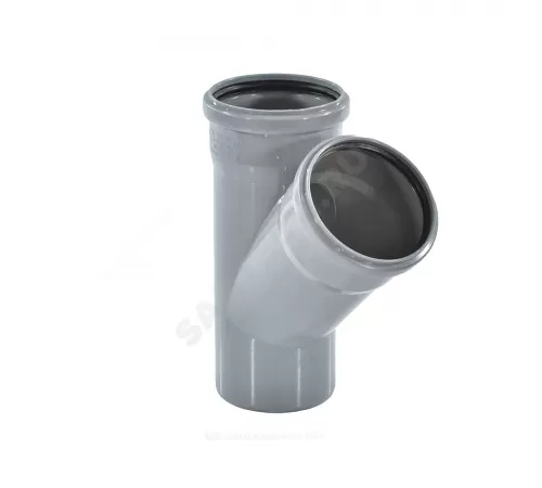 Крестовина PP-H 2-плоскостная правая серая Дн 110х110х50х45гр б/нап в/к RTP (РосТурПласт) 36538 Крестовина PP-H 2-плоскостная правая серая Дн 110х110х50х45гр б/нап в/к RTP (РосТурПласт) 36538