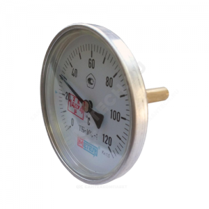 Термометр биметаллический осевой Дк100 L=80мм G1/2" 120С ТБ100 Метер