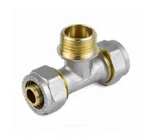 Тройник МП латунь никель обжим Дн 16х1/2"х16 НР ГОСТ 32415-2013 7014 Aquasfera 7014-01