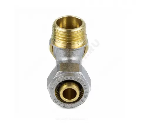 Тройник МП латунь никель обжим Дн 16х1/2"х16 НР ГОСТ 32415-2013 7014 Aquasfera 7014-01