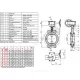 Затвор дисковый поворотный чугун VPI4449-08EP Ду 50 Ру16 межфл с редуктором диск нерж манжета EPDM Tecofi VPI4449-08EP0050