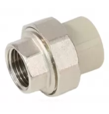 Муфта PP-R комбинированная разъемная серая Дн 25х1/2" ВР VALFEX 10155115Г