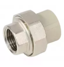 Муфта PP-R комбинированная разъемная серая Дн 20х1" ВР VALFEX 10155125Г