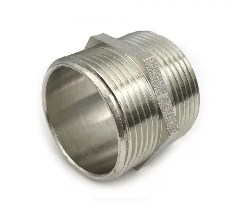 Ниппель латунь никель Ду 15 (1/2") НР SantechSystems Ниппель латунь никель Ду 15 (1/2") НР SantechSystems