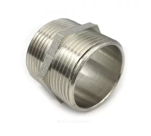 Ниппель латунь никель Ду 15 (1/2") НР SantechSystems Ниппель латунь никель Ду 15 (1/2") НР SantechSystems