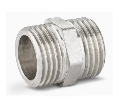 Ниппель латунь никель Ду 50 (2") НР LD LD.67.501.50