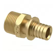 Муфта для PE-X/PE-RT труб аксиальная латунь Дн 20х3/4" НР RTP (РосТурПласт) 28310