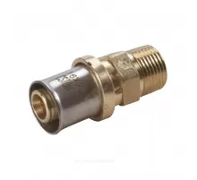 Муфта для МП/PE-X труб латунь пресс Дн 16х3/8" НР RM107 Giacomini RM107Y023