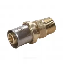Муфта для МП/PE-X труб латунь пресс Дн 40х1 1/4" НР RM107 Giacomini RM107Y066