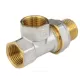 Тройник латунь никель Ду 15 (1/2") ВР/ВР/нак/гайка 9030 ГОСТ 32585-2013 Aquasfera 9030-01