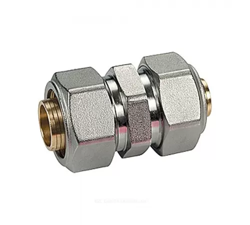 Муфта переходная для МП/PE-X труб латунь хром обжим Дн 32х26 R566AM Giacomini R566MX076