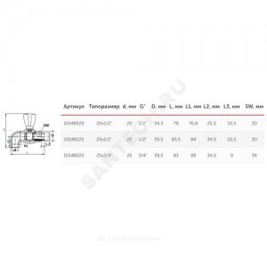 Кран PP-R шаровой серый НР Дн 25х3/4" угловой для радиатора VALFEX 10148025Г