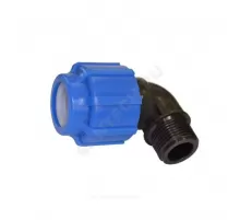 Отвод компрессионная ПЭ Дн 20х1/2"х90гр НР Ру16 VALFEX 1210012420012