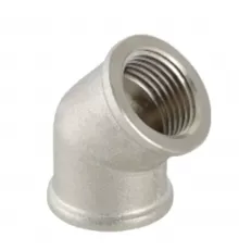 Угольник латунь никель Ду 15 (1/2") 45гр ВР VALFEX VF.091.N.012