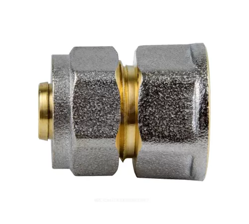 Муфта МП латунь никель обжим Дн 20х1/2" ВР ГОСТ 32415-2013 7002 Aquasfera 7002-03