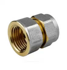 Муфта МП латунь никель обжим Дн 16х1/2" ВР ГОСТ 32415-2013 7002 Aquasfera 7002-01
