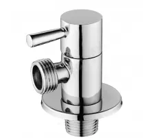 Клапан (вентиль) латунь бытовой хром угловой 1073 G1/2"х3/8" Ру16 НР с отражателем Aquasfera 1073-03