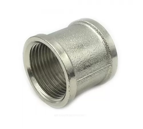 Муфта латунь никель Ду 32 (1 1/4") ВР/ВР SantechSystems Муфта латунь никель Ду 32 (1 1/4") ВР/ВР SantechSystems