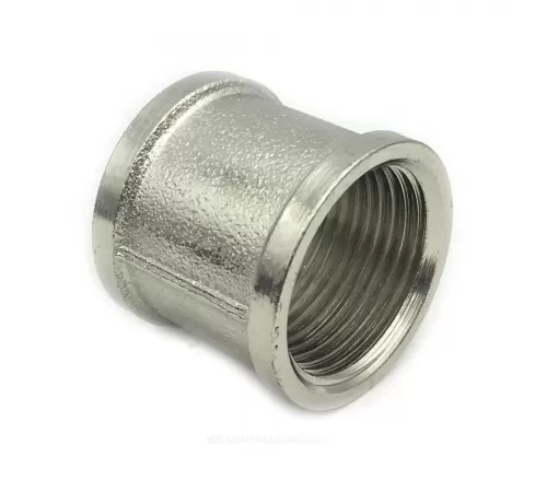Муфта латунь никель Ду 32 (1 1/4") ВР/ВР SantechSystems Муфта латунь никель Ду 32 (1 1/4") ВР/ВР SantechSystems