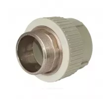 Муфта PP-R комбинированная под ключ серая Дн 63х2" НР RTP (РосТурПласт) 10949